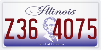 IL license plate Z364075