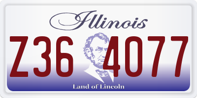IL license plate Z364077