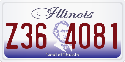 IL license plate Z364081