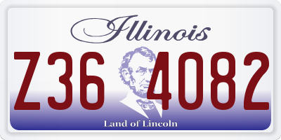 IL license plate Z364082