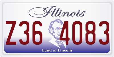 IL license plate Z364083