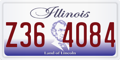 IL license plate Z364084