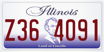 IL license plate Z364091