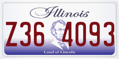 IL license plate Z364093