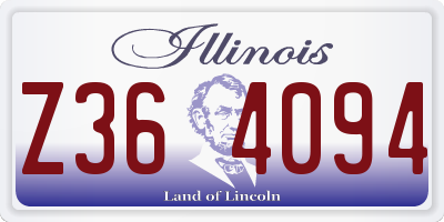 IL license plate Z364094