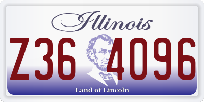 IL license plate Z364096