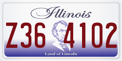 IL license plate Z364102