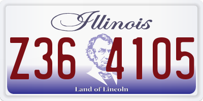 IL license plate Z364105