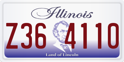 IL license plate Z364110
