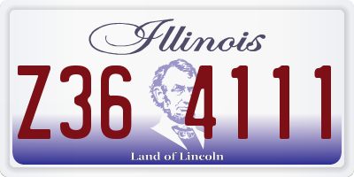 IL license plate Z364111