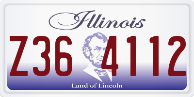 IL license plate Z364112
