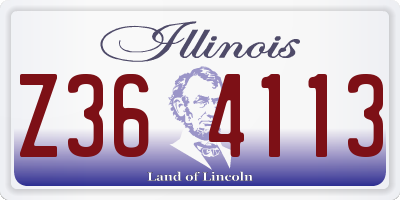 IL license plate Z364113