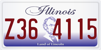 IL license plate Z364115