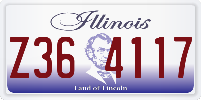 IL license plate Z364117