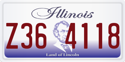 IL license plate Z364118