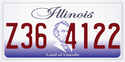 IL license plate Z364122