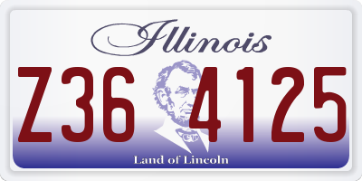 IL license plate Z364125