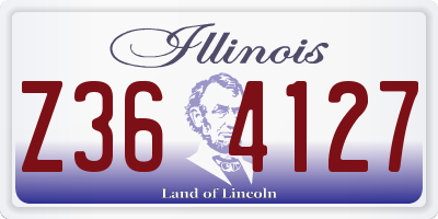 IL license plate Z364127