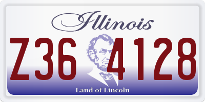 IL license plate Z364128