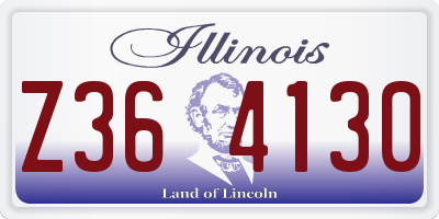 IL license plate Z364130
