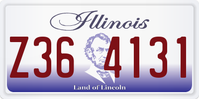 IL license plate Z364131