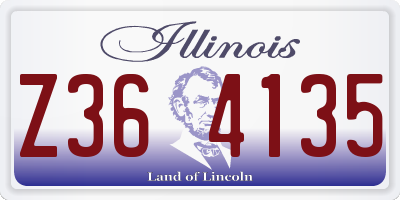 IL license plate Z364135