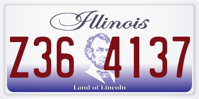 IL license plate Z364137