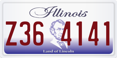 IL license plate Z364141