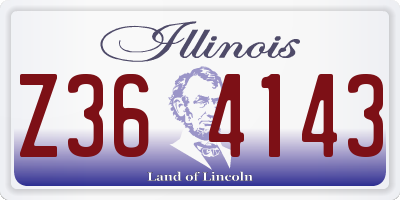 IL license plate Z364143