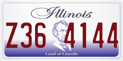 IL license plate Z364144