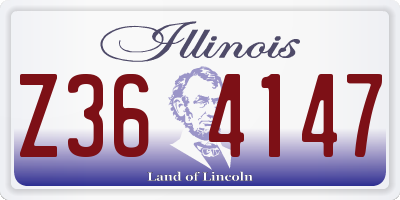 IL license plate Z364147
