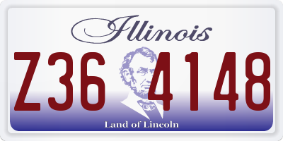 IL license plate Z364148