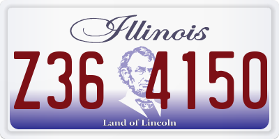 IL license plate Z364150