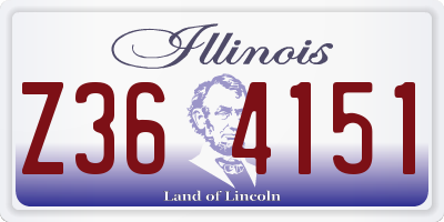 IL license plate Z364151