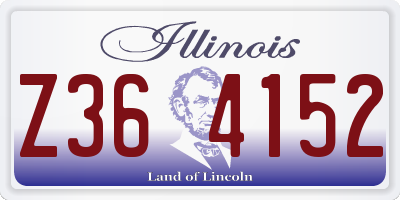 IL license plate Z364152