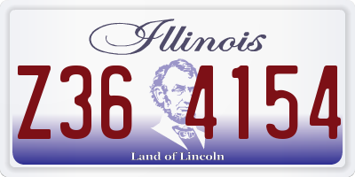 IL license plate Z364154