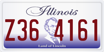 IL license plate Z364161