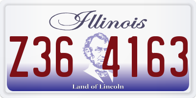 IL license plate Z364163