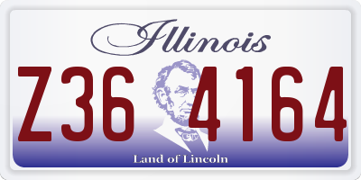 IL license plate Z364164