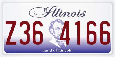 IL license plate Z364166