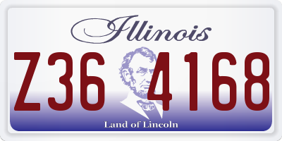 IL license plate Z364168
