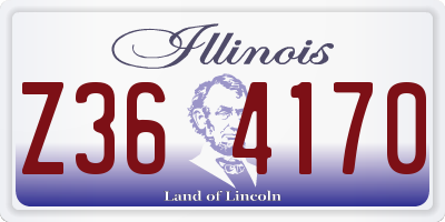IL license plate Z364170