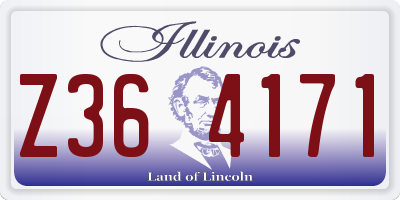 IL license plate Z364171