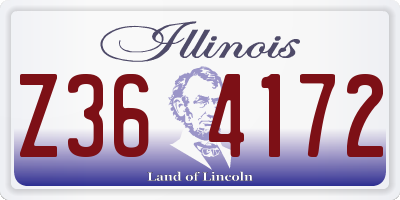 IL license plate Z364172