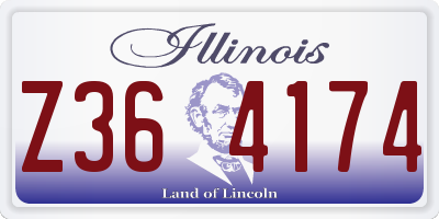 IL license plate Z364174