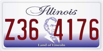 IL license plate Z364176