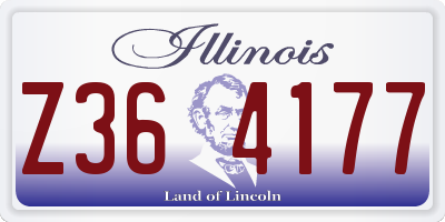 IL license plate Z364177