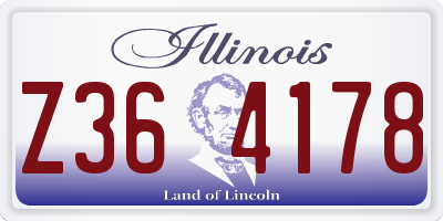 IL license plate Z364178