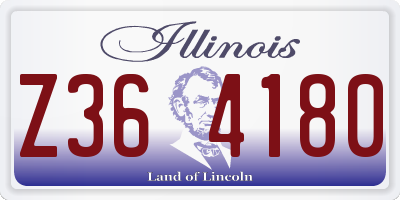 IL license plate Z364180