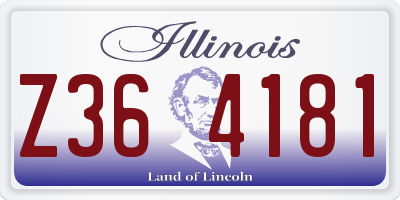 IL license plate Z364181